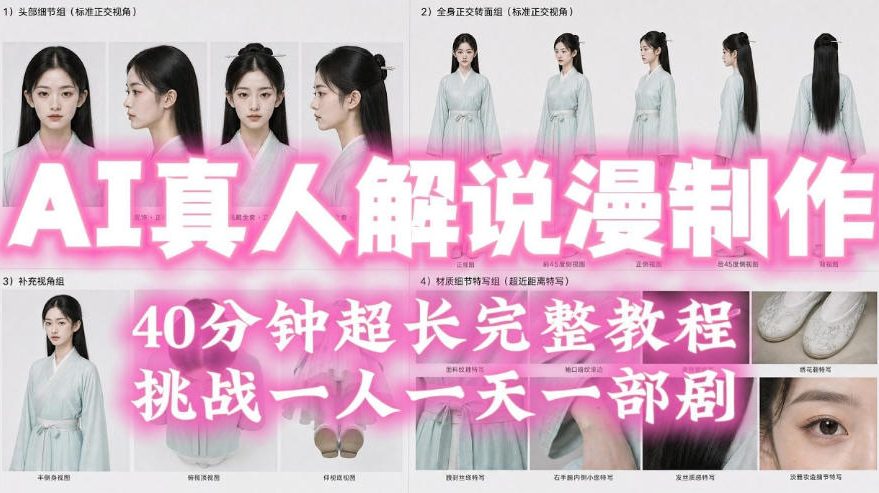 2026年AI真人解说漫剧自动批量化制作教程，40分钟超长完整，自动批量化制作，挑战一人一天一部剧！-智点网