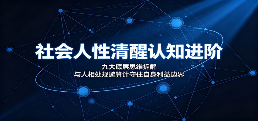 社会人性清醒认知进阶：九大底层思维拆解，与人相处规避算计守住自身利益边界-智点网