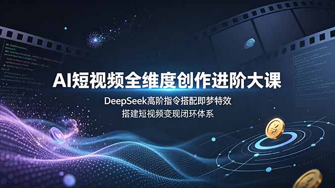 AI短视频全维度创作进阶大课，DeepSeek高阶指令搭配即梦特效，搭建短视频变现闭环体系-智点网