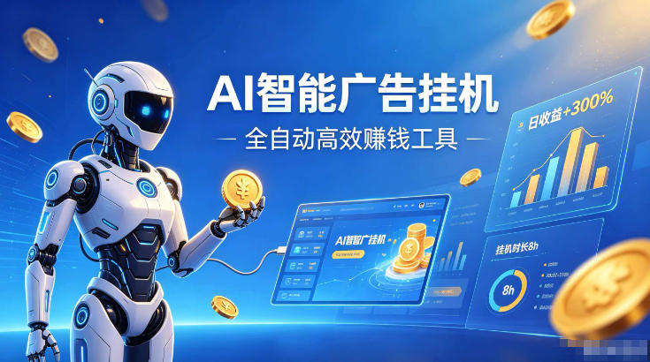 AI智能广告挂G，在家自动賺收益，全程无需人工操作、不用直播、不用拉人【揭秘】-智点网