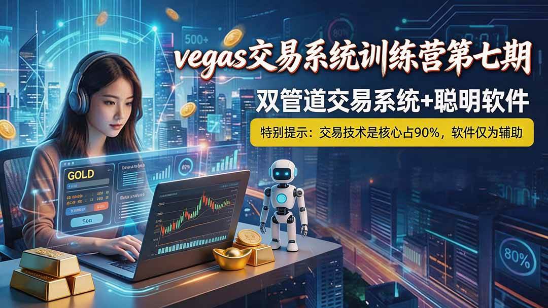 （19267期） 【3天学会手工单交易】Vegas交易技术+聪明软件，日赚50-1000U， 长期稳定，小白轻松上手-智点网