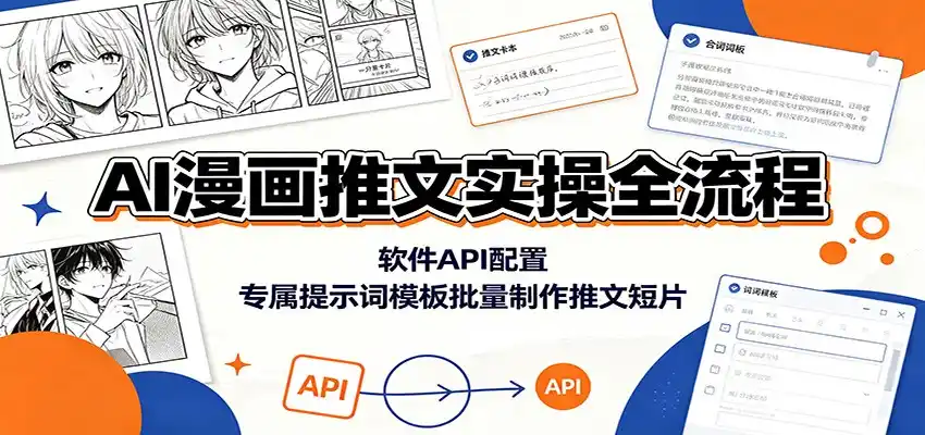 AI漫画推文实操全流程：软件API配置，专属提示词模板批量制作推文短片-智点网