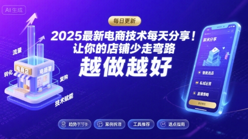 2025-2026最新电商技术每天分享，让你的店铺少走弯路，越做越好(更新26年07月)-智点网