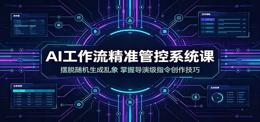 AI工作流精准管控系统课：摆脱随机生成乱象，掌握导演级指令创作技巧-智点网