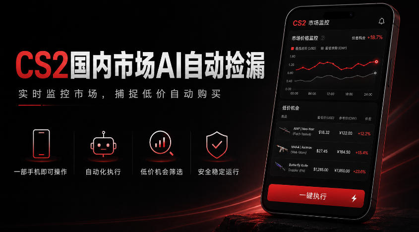 游戏市场AI自动监控，实时检测差价捡漏，简单轻松，日入300+【揭秘】-智点网
