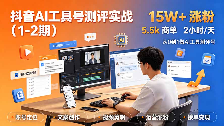 抖音AI工具号测评实战(1-2期-智点网