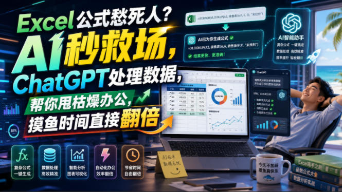 Excel公式愁死人？AI秒救场，ChatGPT处理数据，帮你甩枯燥办公，摸鱼时间直接翻倍【原创双语字幕】-智点网