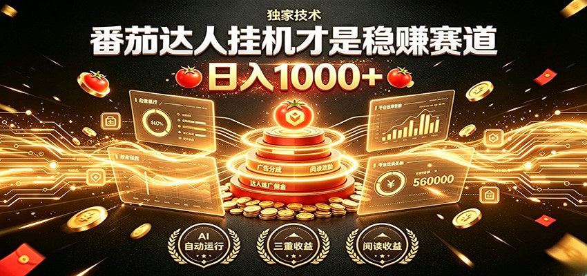 别再瞎找副业！番茄达人挂机才是稳赚赛道 日入1000+-智点网