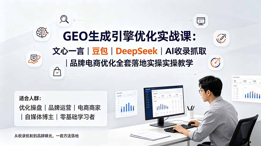 GEO生成引擎优化实战课：文心一言｜豆包｜DeepSeek｜AI收录抓取｜品牌电商优化全套落地实操教学-智点网