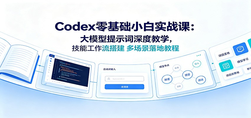 Codex零基础小白实战课：大模型提示词深度教学，技能工作流搭建多场景落地教程-智点网