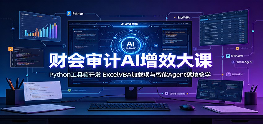 财会审计AI增效大课：Python工具箱开发，ExcelVBA加载项与智能Agent落地教学-智点网