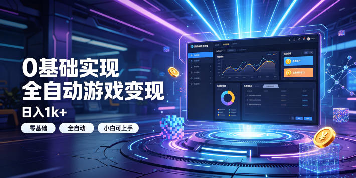 0基础实现全自动游戏变现，日入1k+，小白直接上手搞钱！【揭秘】-智点网