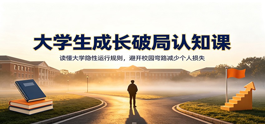大学生成长破局认知课：读懂大学隐性运行规则，避开校园弯路减少个人损失-智点网