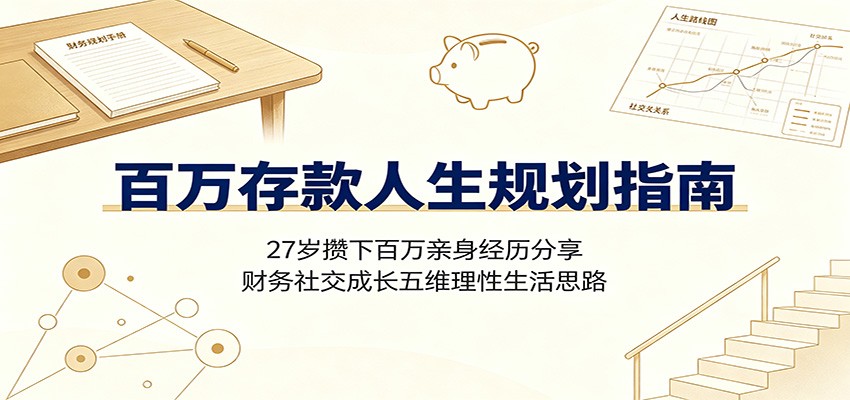 百万存款人生规划指南：27岁攒下百万亲身经历分享，财务社交成长五维理性生活思路-智点网