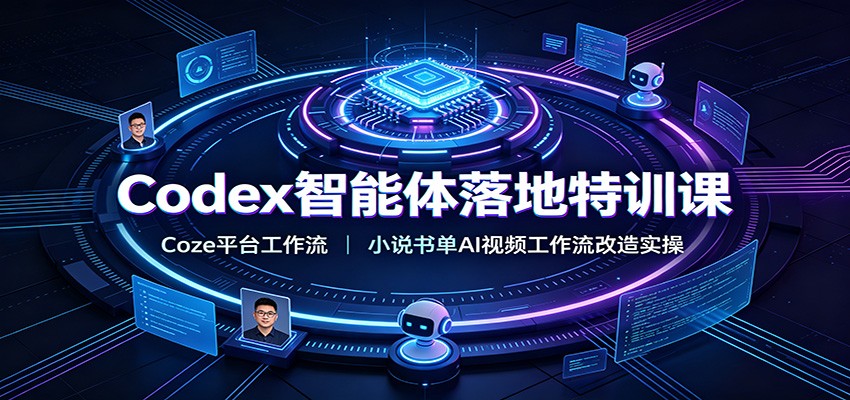 Codex智能体落地特训课：Coze平台工作流，小说书单AI视频工作流改造实操-智点网