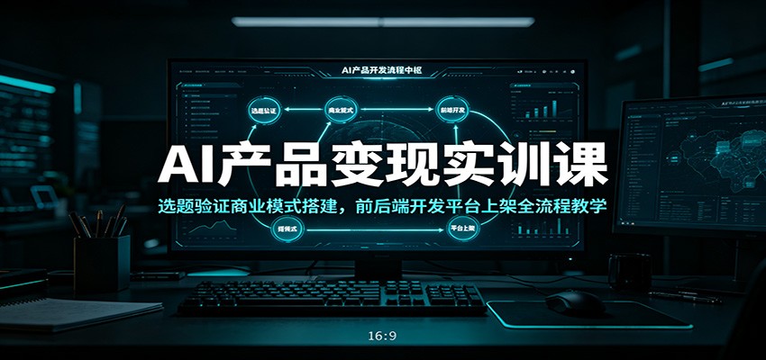 AI产品变现实训课：选题验证商业模式搭建，前后端开发平台上架全流程教学-智点网