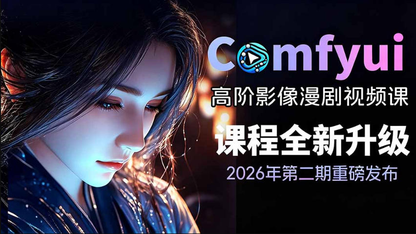 2026新版ComfyUI漫剧动画全流程实战课，0基础入门到进阶全流程动态漫，轻松实现流量变现-智点网