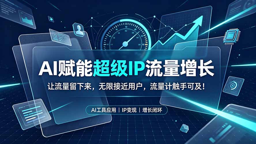 AI赋能超级IP流量增长：让流量留下来，无限接近用户，流量计触手可及！-智点网