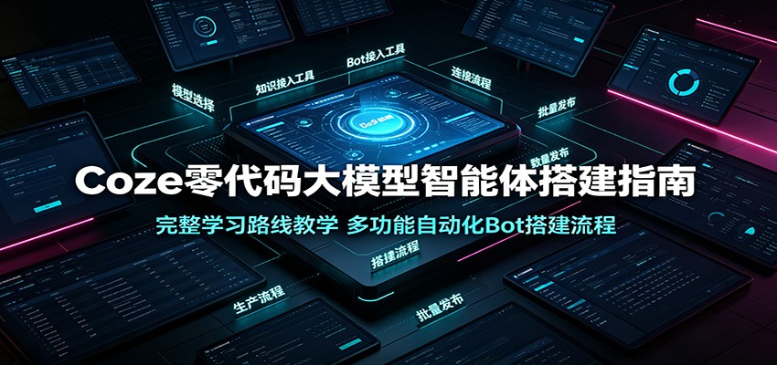 Coze零代码大模型智能体搭建指南：完整学习路线教学，多功能自动化Bot搭建流程-智点网