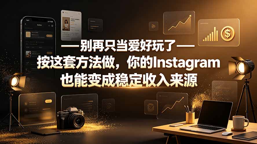 别再只当爱好玩了——按这套方法做，你的Instagram也能变成稳定收入来源-智点网