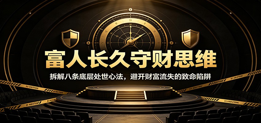 富人长久守财思维：拆解八条底层处世心法，避开财富流失的致命陷阱-智点网