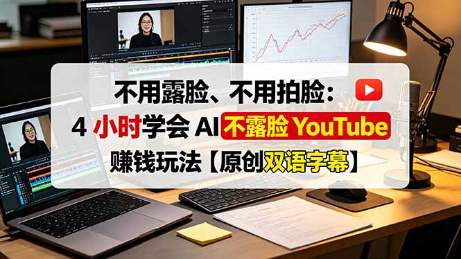 不用露脸、不用拍脸：4 小时学会 AI 不露脸 YouTube 赚钱玩法【原创双语字幕】-智点网