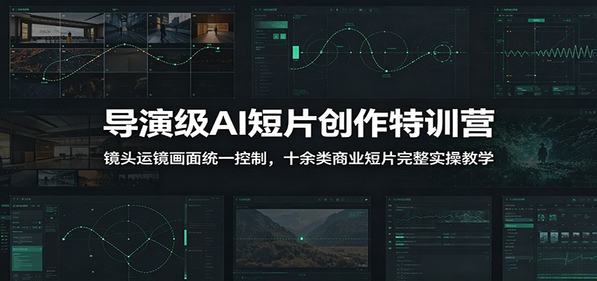 导演级AI短片创作特训营：镜头运镜画面统一控制，十余类商业短片完整实操教学(更新)-智点网