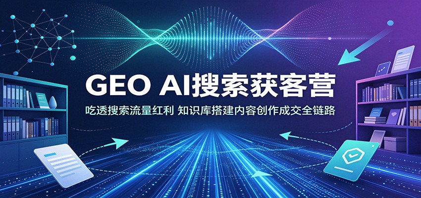 GEO AI搜索获客营：吃透搜索流量红利，知识库搭建内容创作成交全链路-智点网