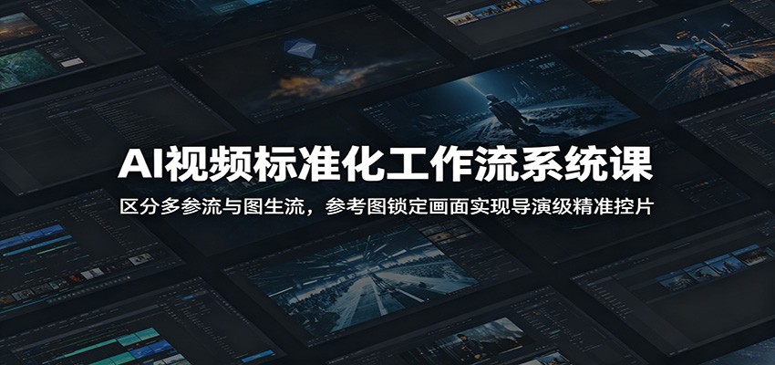 AI视频标准化工作流系统课：区分多参流与图生流，参考图锁定画面实现导演级精准控片-智点网