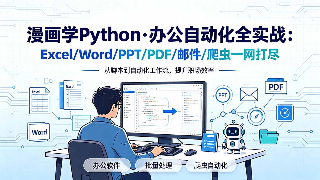 漫画学Python·办公自动化全实战：Excel/Word/PPT/PDF/邮件/爬虫一网打尽-智点网