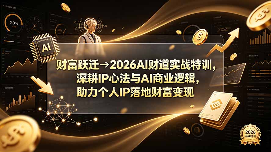 财富跃迁→2026AI财道实战特训，深耕IP心法与AI商业逻辑，助力个人IP落地财富变现-智点网
