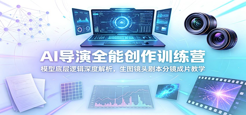AI导演全能创作训练营：模型底层逻辑深度解析，生图镜头剧本分镜成片教学-智点网
