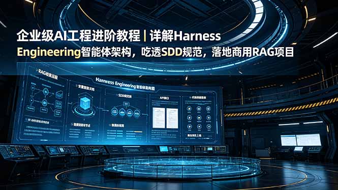 企业级AI工程进阶教程｜详解Harness Engineering智能体架构，吃透SDD规范，落地商用RAG项目-智点网