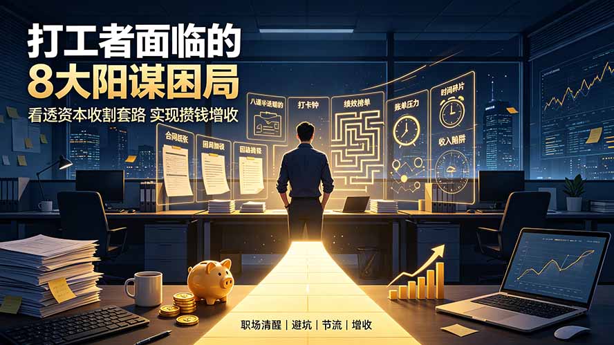 付费文章：打工者面临的8大阳谋困局，看透资本收割套路实现攒钱增收-智点网