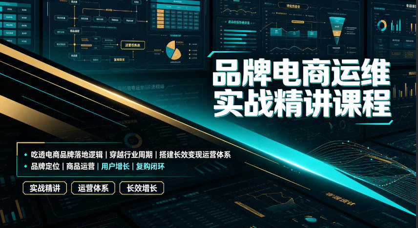 品牌电商运维实战精讲课程｜吃透电商品牌落地逻辑、穿越行业周期、搭建长效变现运营体系-智点网