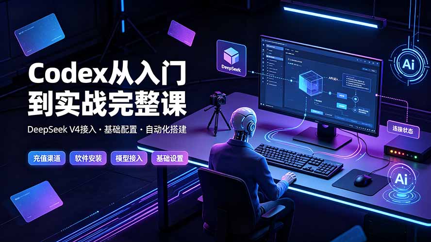 Codex从入门到实战完整课｜充值·安装·接入DeepSeek，记忆·插件·Skill·CLI·MCP全拆解-智点网