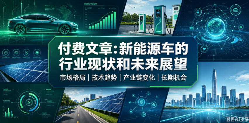 付费文章：新能原车的行业现状和未来展望-智点网