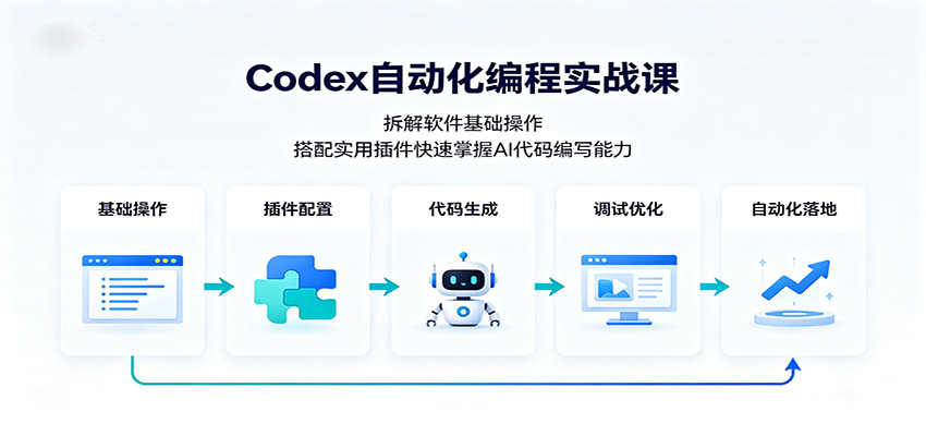 Codex自动化编程实战课：拆解软件基础操作，搭配实用插件快速掌握AI代码编写能力-智点网