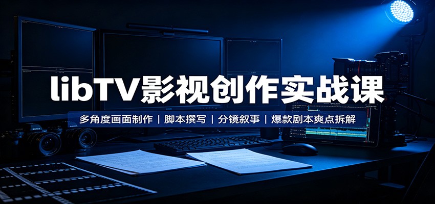 libTV影视创作实战课：多角度画面制作，脚本撰写，分镜叙事，爆款剧本爽点拆解-智点网