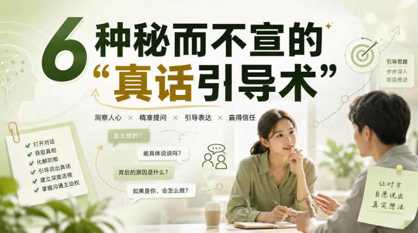 付费文章：6种秘而不宣的“真话引导术”-智点网