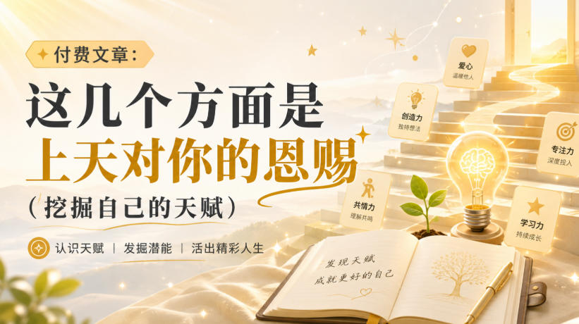 付费文章：这几个方面是上天对你的恩赐(挖掘自己的天赋)-智点网