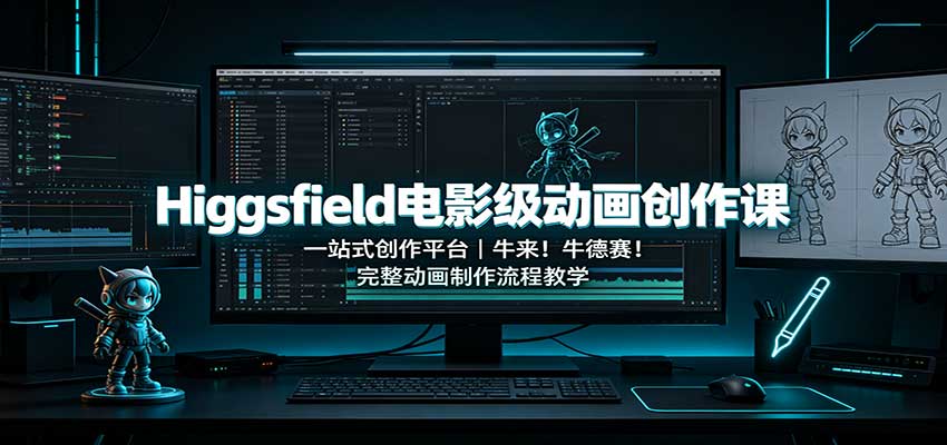 Higgsfield电影级动画创作课：一站式创作平台，牛来！牛德赛！完整动画制作流程教学-智点网