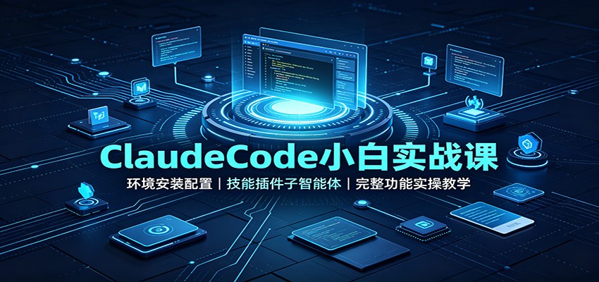 ClaudeCode小白实战课：环境安装配置，技能插件子智能体，完整功能实操教学-智点网