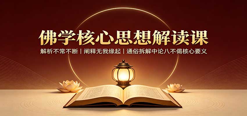 佛学核心思想解读课：解析不常不断，阐释无我缘起，通俗拆解中论八不偈核心要义-智点网