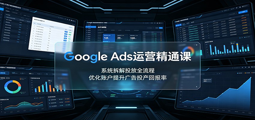 Google Ads运营精通课：系统拆解投放全流程，优化账户提升广告投产回报率-智点网