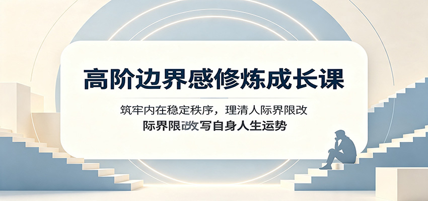高阶边界感修炼成长课：筑牢内在稳定秩序，理清人际界限改写自身人生运势-智点网