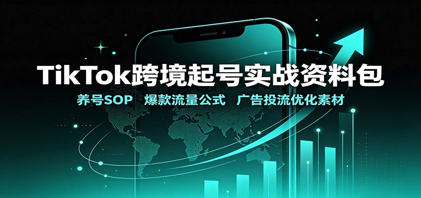 TikTok跨境起号实战资料包：养号SOP，爆款流量公式，广告投流优化素材-智点网