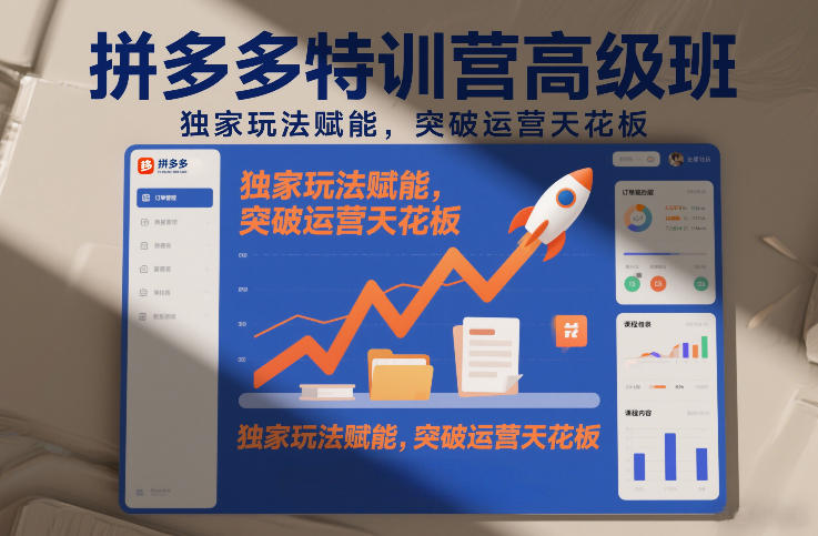 拼多多特训营高阶班，独家玩法赋能，突破运营天花板(更新260819)-智点网
