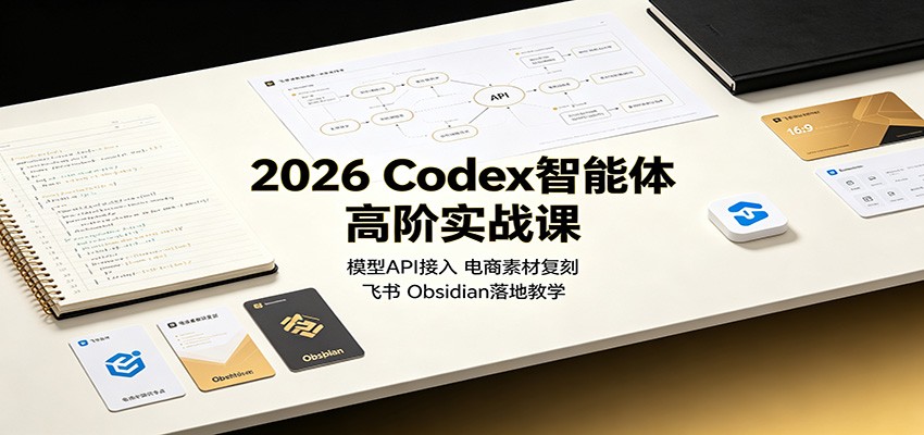 2026 Codex智能体高阶实战课：模型API接入，电商素材复刻，飞书Obsidian落地教学-智点网
