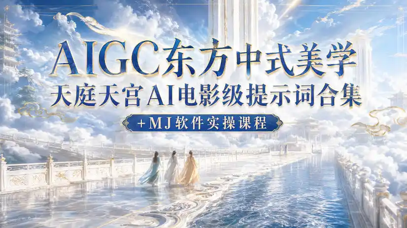 AIGC东方中式美学天庭天宫AI电影级提示词合集+MJ软件实操课程-智点网